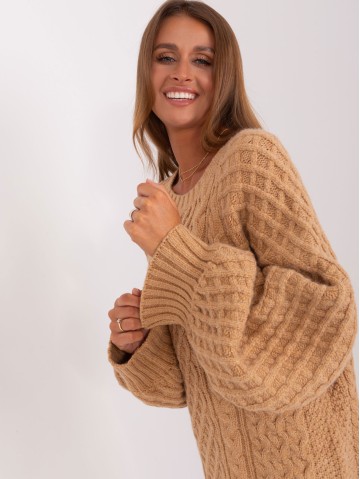 Sweter-AT-SW-2367-2.64P-camelowy