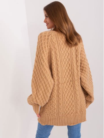 Sweter-AT-SW-2367-2.64P-camelowy 2