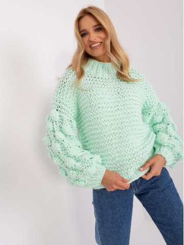 Sweter-AT-SW-2382.97P-mietowy 2