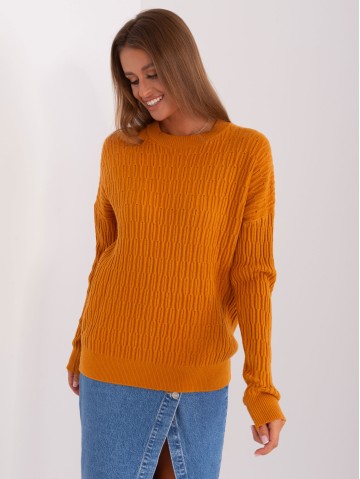 Sweter-AT-SW-2338.14P-jasny pomarańczowy 2