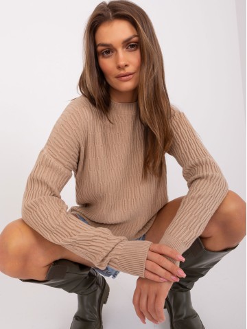 Sweter-AT-SW-2338.14P-beżowy 2