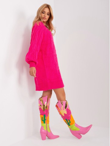 Sweter-AT-SW-2367.76P-fuksjowy 2