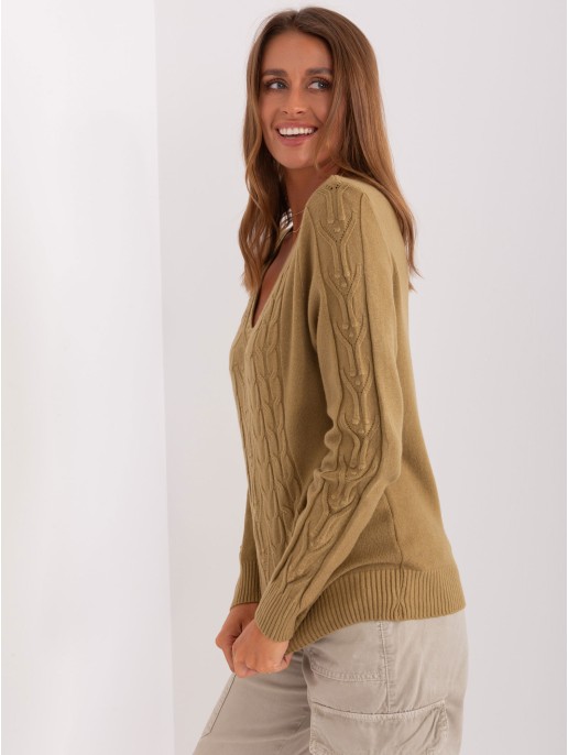 Sweter-AT-SW-2329.98P-oliwkowy