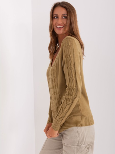 Sweter-AT-SW-2329.98P-oliwkowy