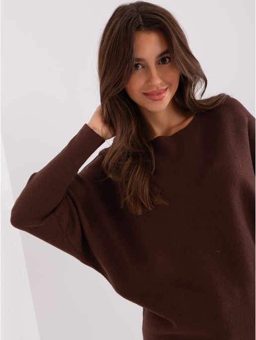 Sweter-PM-SW-PM-3588.00X-ciemny brązowy Sweter-PM-SW-PM-3588.00X-ciemny brązowy