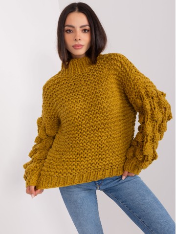 Sweter-AT-SW-2382.97P-oliwkowy 2