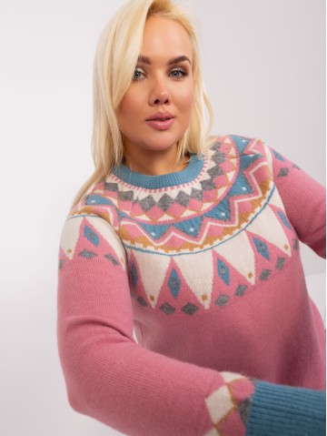 Sweter-PM-SW-PM837.31X-ciemny różowy 2