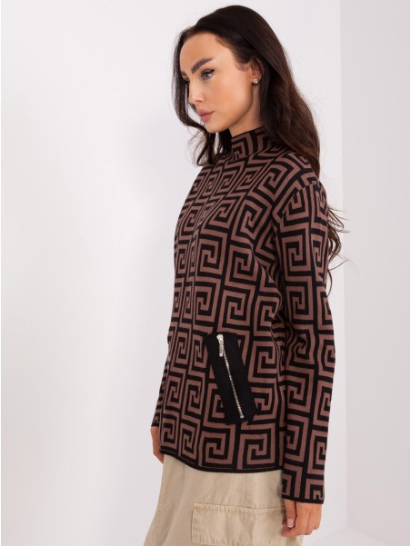 Sweter-AT-SW-2341.00P-brązowy