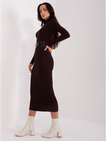Suknelė-EM-SK-778.65-tamsiai ruda