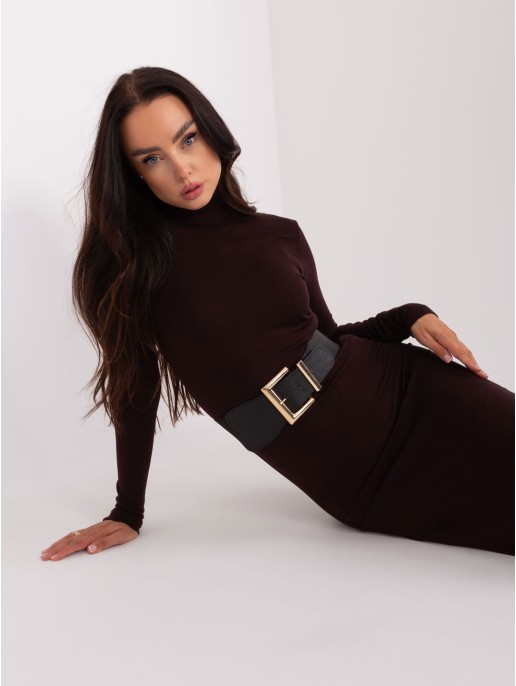 Suknelė-EM-SK-778.65-tamsiai ruda Suknelė-EM-SK-778.65-tamsiai ruda