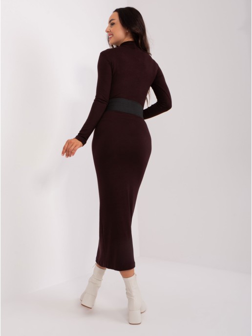 Suknelė-EM-SK-778.65-tamsiai ruda Suknelė-EM-SK-778.65-tamsiai ruda