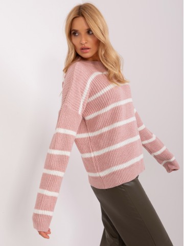 Sweter-BA-SW-8025.38P-ciemny różowy 2