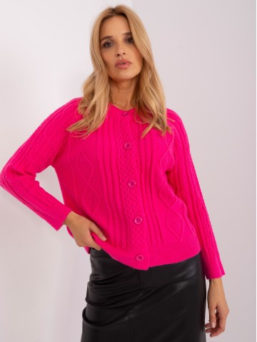 Sweter-AT-SW-2346-2.99P-ciemny różowy 2