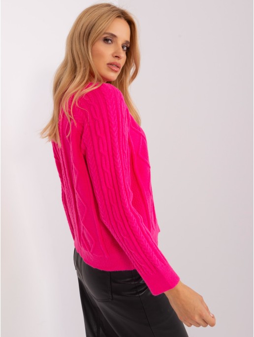 Megztinis-AT-SW-2346-2.99P-tamsiai rožinis