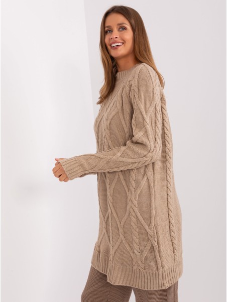 Suknelė-BA-SK-8012-1.66P-tamsiai rusva