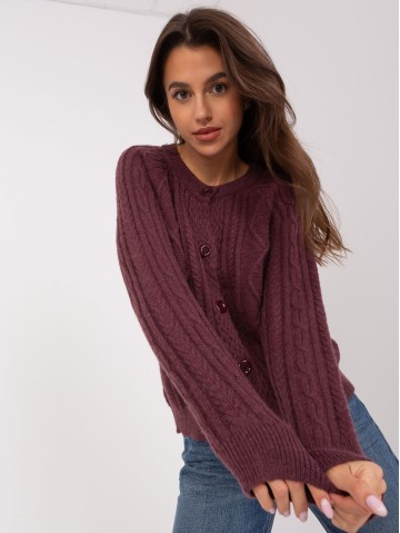 Sweter-AT-SW-2346-2.99P-ciemny fioletowy