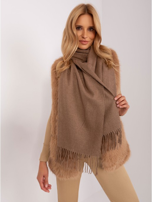 Szalik-AT-SZ-23185.62P-ciemny brązowy Szalik-AT-SZ-23185.62P-ciemny brązowy