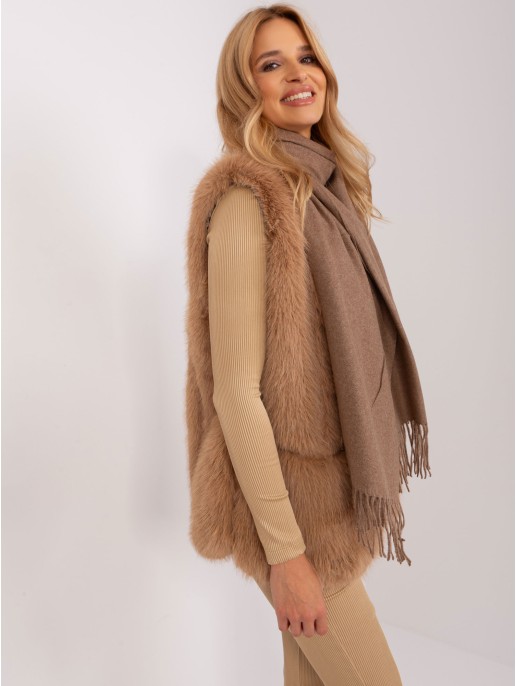 Szalik-AT-SZ-23185.62P-ciemny brązowy Szalik-AT-SZ-23185.62P-ciemny brązowy