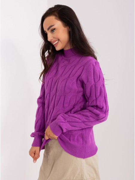 Sweter-AT-SW-2235.00P-fioletowy