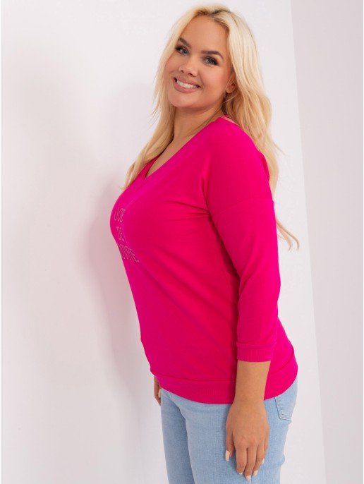 Bluzka-RV-BZ-9143.87P-fuksjowy Bluzka-RV-BZ-9143.87P-fuksjowy