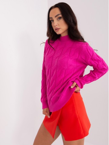 Sweter-AT-SW-2235.00P-fuksjowy 2