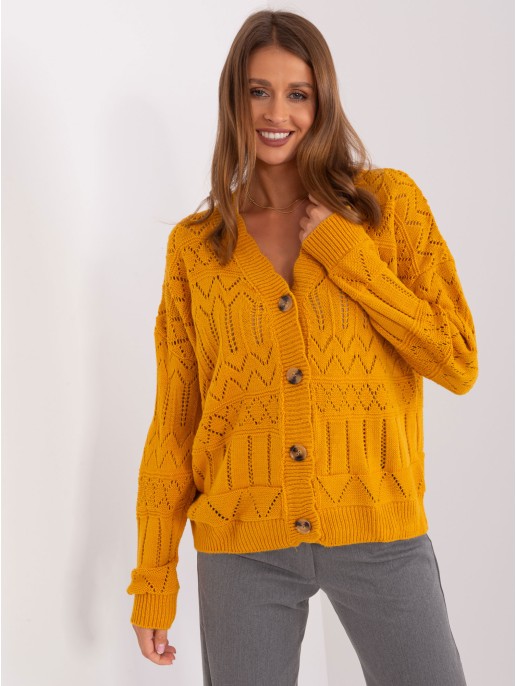 Sweter-BA-SW-8022-1.80P-ciemny żółty Sweter-BA-SW-8022-1.80P-ciemny żółty