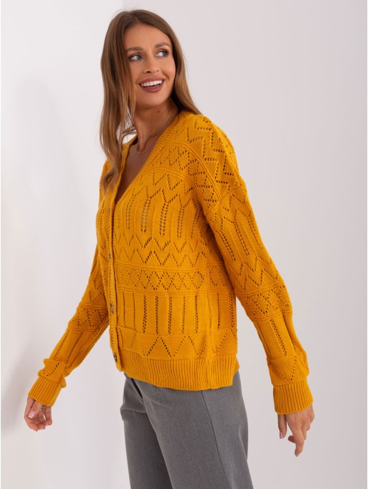 Sweter-BA-SW-8022-1.80P-ciemny żółty Sweter-BA-SW-8022-1.80P-ciemny żółty