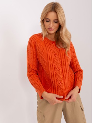Sweter-AT-SW-2346-2.99P-pomarańczowy 2