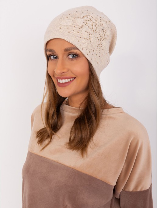 Czapka-AT-CZ-23250.01P-jasny beżowy Czapka-AT-CZ-23250.01P-jasny beżowy