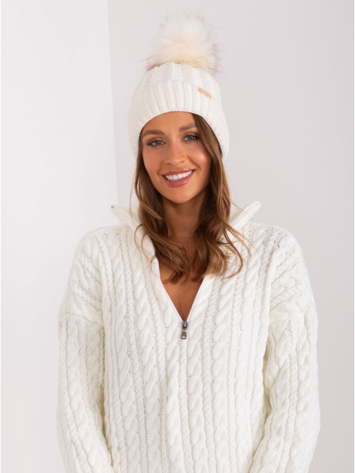 Czapka-JK-CZ-10.51-ecru Czapka-JK-CZ-10.51-ecru