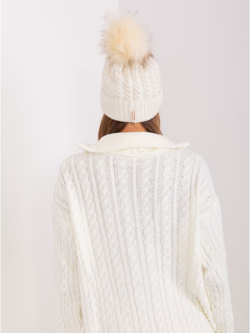 Czapka-JK-CZ-10.51-ecru Czapka-JK-CZ-10.51-ecru