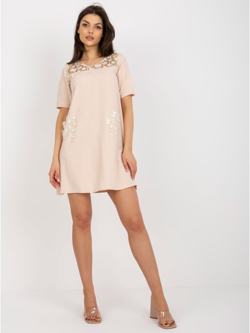 Sukienka-LK-SK-506735.82-beżowy