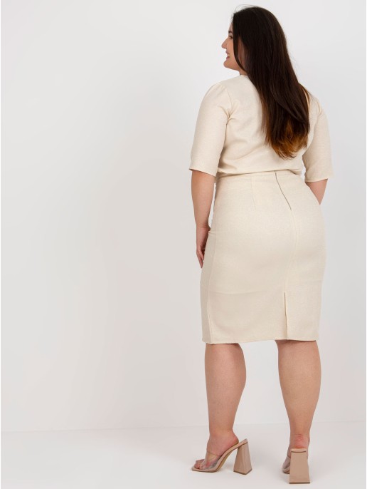 Spódnica-LK-SD-506697.95-beżowy Spódnica-LK-SD-506697.95-beżowy