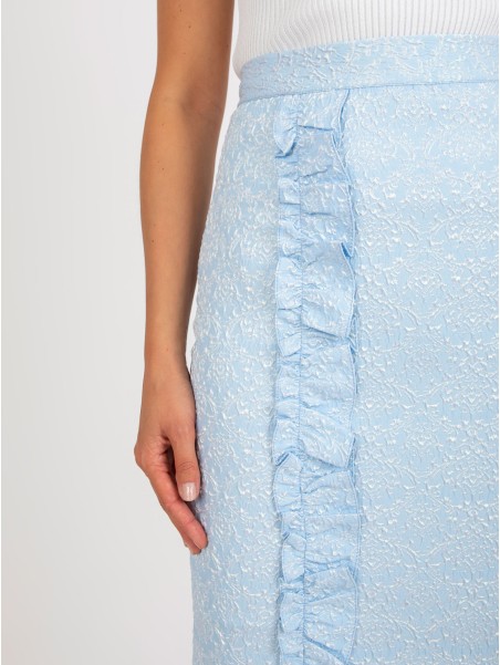 Sijonas šviesiai mėlynas