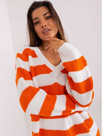 Sweter-BA-SW-8030.58P-pomarańczowy 2