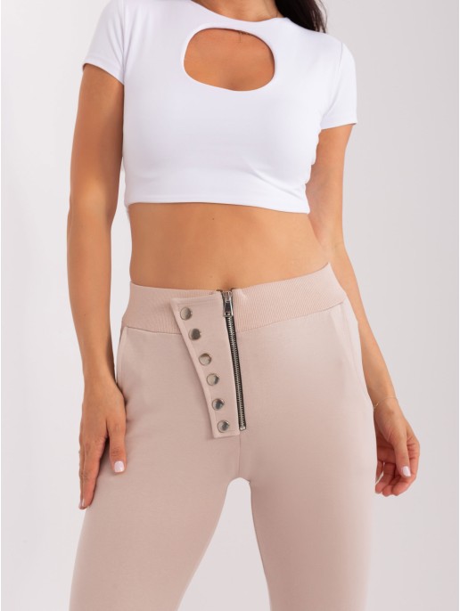 Spodnie dresowe-RV-DR-8195.35-beżowy Spodnie dresowe-RV-DR-8195.35-beżowy