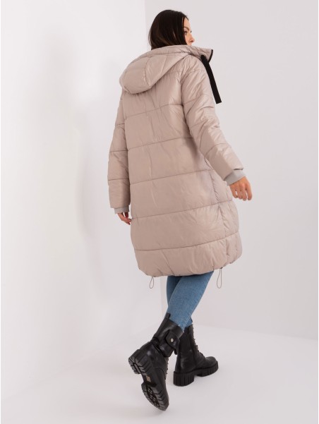 Płaszcz-D50048X44518B3-beżowy