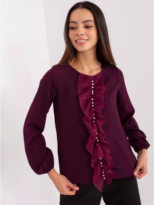 Bluzka-LK-BZ-506673.36-ciemny fioletowy Bluzka-LK-BZ-506673.36-ciemny fioletowy