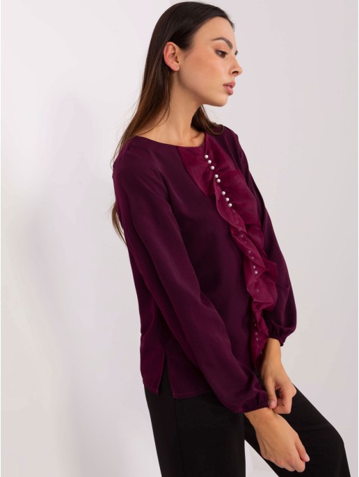 Bluzka-LK-BZ-506673.36-ciemny fioletowy Bluzka-LK-BZ-506673.36-ciemny fioletowy
