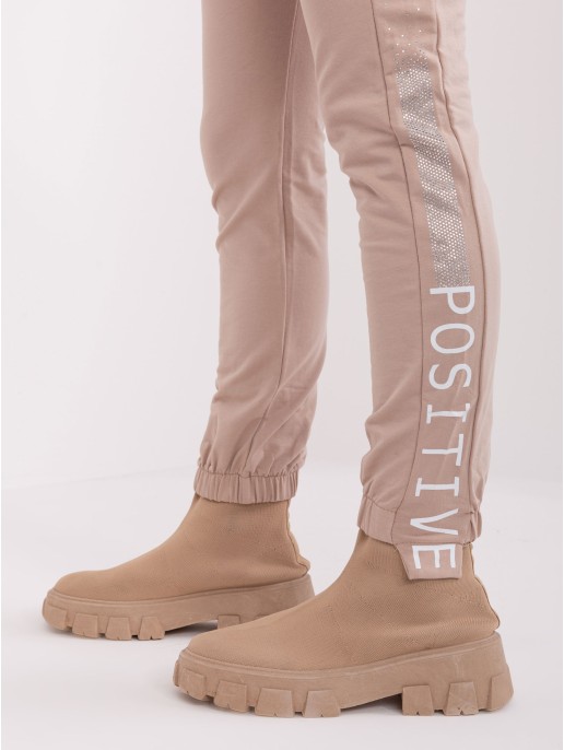 Spodnie dresowe-RV-DR-8547.08-beżowy Spodnie dresowe-RV-DR-8547.08-beżowy