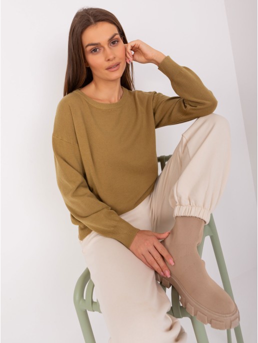 Sweter-AT-SW-2325.95P-oliwkowy