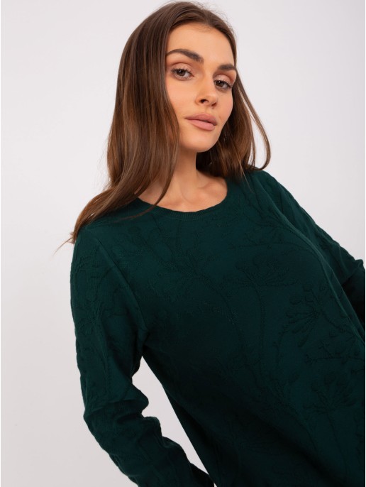 Sweter-AT-SW-2231.99P-ciemny zielony