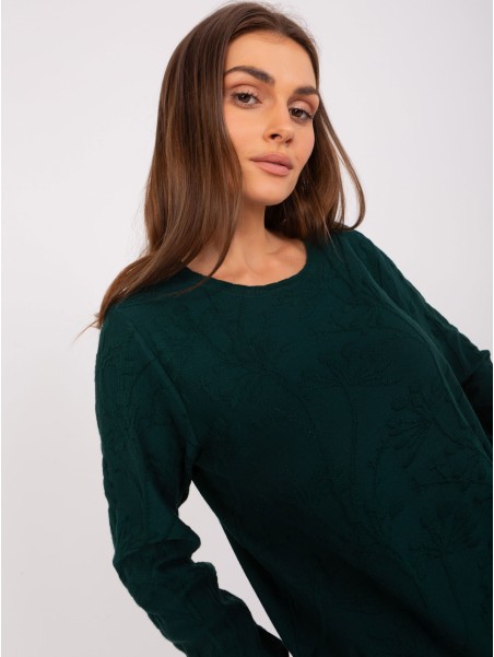 Sweter-AT-SW-2231.99P-ciemny zielony