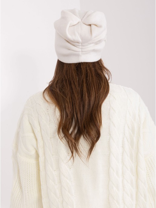 Czapka-AT-CZ-2329.76-ecru Czapka-AT-CZ-2329.76-ecru