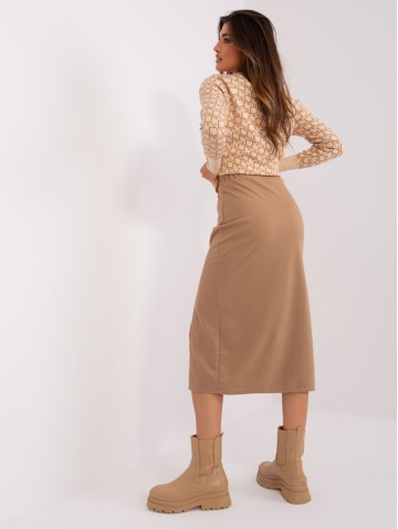 Spódnica-LK-SD-509445.72P-camelowy 2