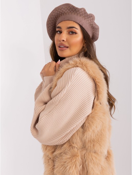 Czapka-AT-CZ-231605.21P-brązowy Czapka-AT-CZ-231605.21P-brązowy