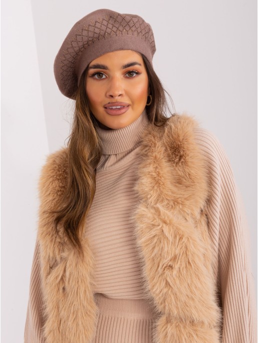 Czapka-AT-CZ-231605.21P-brązowy Czapka-AT-CZ-231605.21P-brązowy