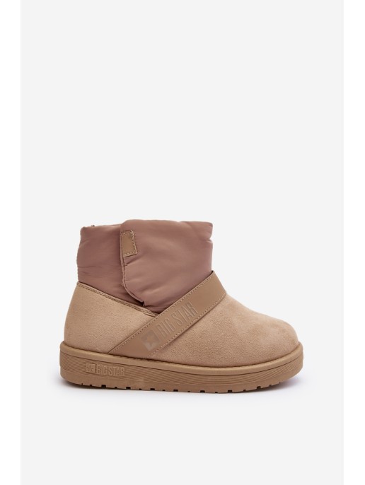 Women's Insulated Snow Boots with Platform Beige Big Star MM274152