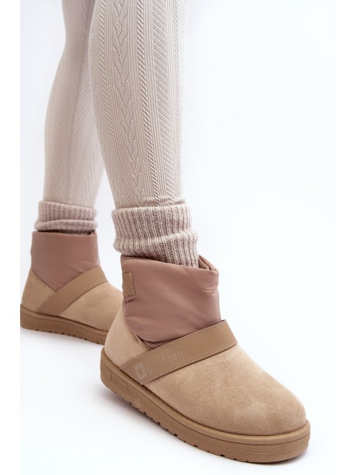 Women's Insulated Snow Boots with Platform Beige Big Star MM274152