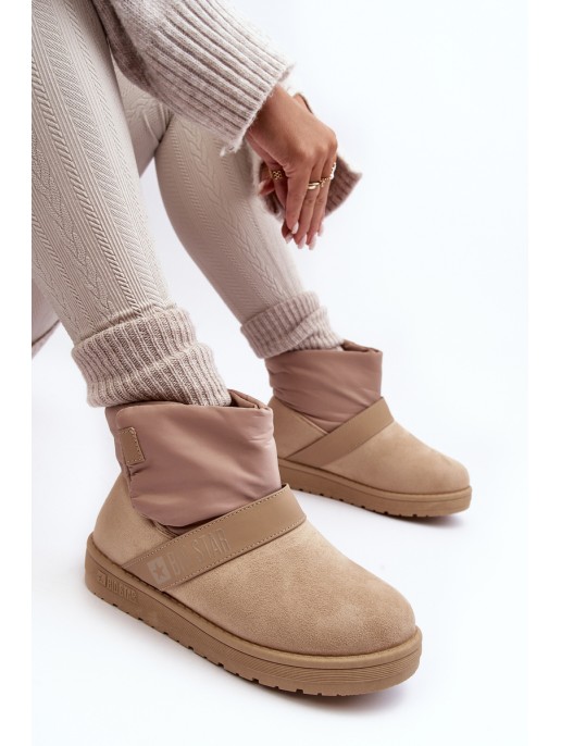 Women's Insulated Snow Boots with Platform Beige Big Star MM274152
